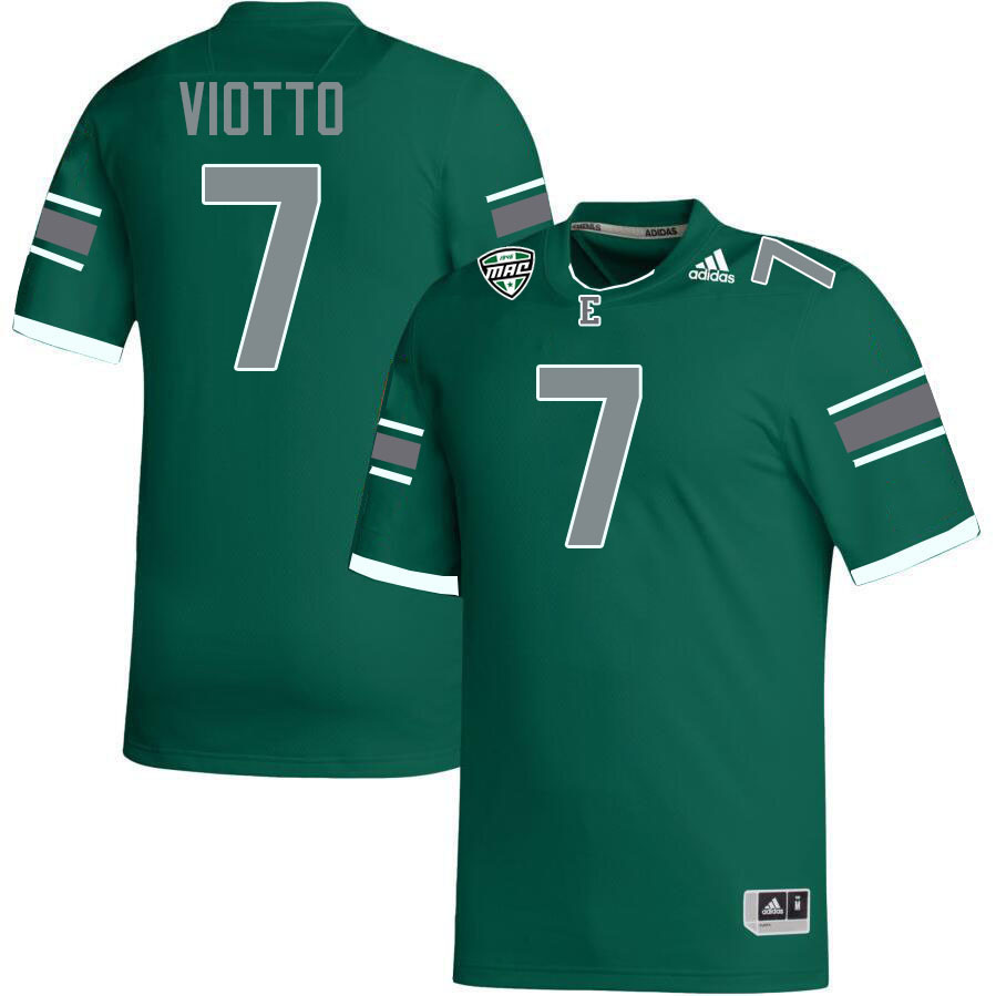 Eastern Michigan Eagles #7 Drew Viotto College Football Jerseys Stitched-Green